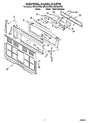 CONTROL PANEL PARTS Diagram and Parts List for GR478LXPS2  Whirlpool Range