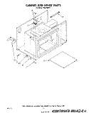 CABINET AND HINGE Diagram and Parts List for RM278BXP1  Whirlpool Microwave Oven Combo