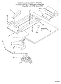 VENT AND LATCH Diagram and Parts List for KEBS107YAL0  KitchenAid Wall Oven