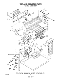 TOP AND CONSOLE , LITERATURE AND OPTIONAL Diagram and Parts List for LG9801XMW1  Whirlpool Dryer