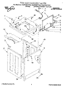 TOP AND CABINET, LIT/OPTIONAL Diagram and Parts List for CA2762XYG0  Whirlpool Washer