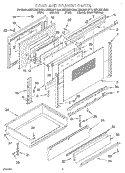 DOOR AND DRAWER Diagram and Parts List for KERC507HBS0  KitchenAid Range