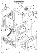 CABINET PARTS Diagram and Parts List for LGR5635LQ1  Whirlpool Dryer