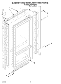 CABINET AND BREAKER TRIM Diagram and Parts List for KBRP36FKS00  KitchenAid Refrigerator