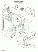 CABINET PARTS Diagram and Parts List for CEDX631VQ1  Crosley Dryer