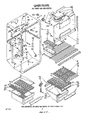 LINER Diagram and Parts List for EHT201XKWR5  Whirlpool Refrigerator