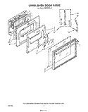 UPPER OVEN DOOR Diagram and Parts List for RB170PXL5  Whirlpool Wall Oven