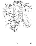 FRAME Diagram and Parts List for KUCC151DBL0  KitchenAid Trash Compactor