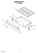 DRAWER PARTS Diagram and Parts List for RME30101  Roper Range