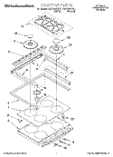 COOKTOP Diagram and Parts List for KGST300FAL1  KitchenAid Range