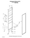 FREEZER DOOR PARTS Diagram and Parts List for 6ISC21N4AD00  Whirlpool Refrigerator