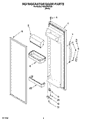 REFRIGERATOR DOOR PARTS Diagram and Parts List for TS22CFXTQ00  Estate Refrigerator