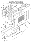 DOOR AND DRAWER Diagram and Parts List for GY395LXGZ2  Whirlpool Range