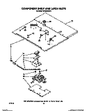 COMPONENT SHELF AND LATCH Diagram and Parts List for KEBS246WBL1  KitchenAid Wall Oven