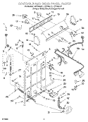 Part Location Diagram of 3954208 Whirlpool PANEL-CNTL