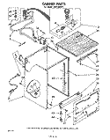 CABINET Diagram and Parts List for SHF7884P1  Whirlpool Dishwasher