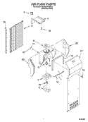 AIR FLOW Diagram and Parts List for KSRG22FKSS04  KitchenAid Refrigerator