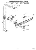 UPPER WASH AND RINSE PARTS Diagram and Parts List for KUDM01TJWH0  KitchenAid Dishwasher