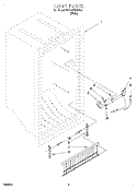 LINER Diagram and Parts List for TVF12FRGW03  Whirlpool Freezer