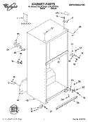 CABINET, LITERATURE Diagram and Parts List for ET8LFKXKQ01  Whirlpool Refrigerator