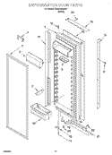 REFRIGERATOR DOOR Diagram and Parts List for 3XARG488G01  Whirlpool Refrigerator