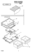 SHELF PARTS, OPTIONAL PARTS Diagram and Parts List for IT18TKXRQ00  Inglis Refrigerator