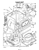 CABINET Diagram and Parts List for LG6881XSW1  Whirlpool Dryer