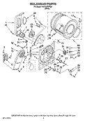 BULKHEAD PARTS, OPTIONAL PARTS (NOT INCLUDED) Diagram and Parts List for YAED4370TQ0  Admiral Dryer