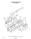CONTROL PANEL , LIT/OPTIONAL Diagram and Parts List for RB130PXV3  Whirlpool Wall Oven