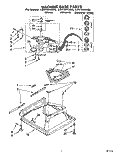 MACHINE BASE Diagram and Parts List for LSV7244AN0  Whirlpool Washer