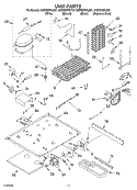 UNIT PARTS Diagram and Parts List for GC5THGXLB01  Whirlpool Refrigerator