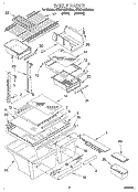 SHELF Diagram and Parts List for KTHC18KDAL00  KitchenAid Refrigerator