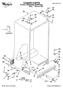 CABINET PARTS Diagram and Parts List for ED2NHGXTL00  Whirlpool Refrigerator