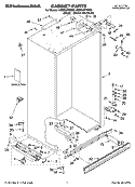 CABINET PARTS Diagram and Parts List for KSSS42FMB02  KitchenAid Refrigerator