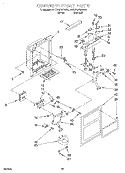 DISPENSER FRONT Diagram and Parts List for 4YED25PWDW01  Whirlpool Refrigerator
