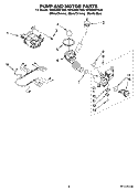 PUMP AND MOTOR PARTS Diagram and Parts List for MHWZ600TB00  Whirlpool Washer