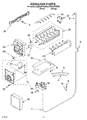 ICE MAKER Diagram and Parts List for KSRU22FKWH04  KitchenAid Refrigerator