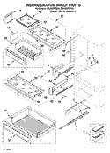 REFRIGERATOR SHELF PARTS Diagram and Parts List for KBLS36FMB02  KitchenAid Refrigerator