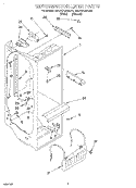 REFRIGERATOR LINER Diagram and Parts List for KSUS27QDAL00  KitchenAid Refrigerator