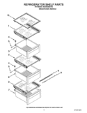 REFRIGERATOR SHELF PARTS Diagram and Parts List for ISC23CDEXY02  Whirlpool Refrigerator