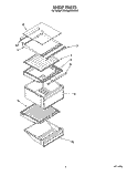 SHELF Diagram and Parts List for RS25AWXWL00  Roper Refrigerator