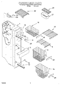 FREEZER LINER Diagram and Parts List for 2VED27TKFW00  Whirlpool Refrigerator