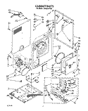CABINET Diagram and Parts List for LG4931XTW2  Whirlpool Dryer