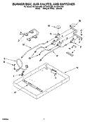 Part Location Diagram of WP4456816 Whirlpool Burner Valve