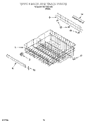 UPPER RACK AND TRACK Diagram and Parts List for KUDY25SHWH1  KitchenAid Dishwasher