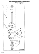 BRAKE AND DRIVE TUBE PARTS Diagram and Parts List for 8TLSQ8533LT0  Whirlpool Washer