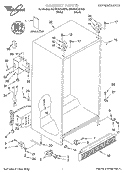 CABINET, LITERATURE Diagram and Parts List for 6ED22DQXFB03  Whirlpool Refrigerator