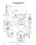 TUB AND BASKET Diagram and Parts List for LA6380XPW1  Whirlpool Washer