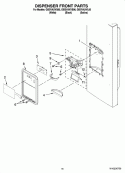 DISPENSER FRONT PARTS Diagram and Parts List for GI5SVAXVL00  Whirlpool Refrigerator
