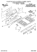 COOKTOP AND CONTROL PANEL, LITERATURE Diagram and Parts List for SF314PEAN0  Whirlpool Range